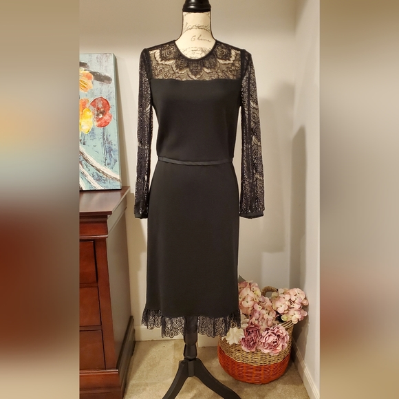Tory Burch Dresses & Skirts - Tory burch Women Black Tiana Dress, Lace Long Sleeve, Size M